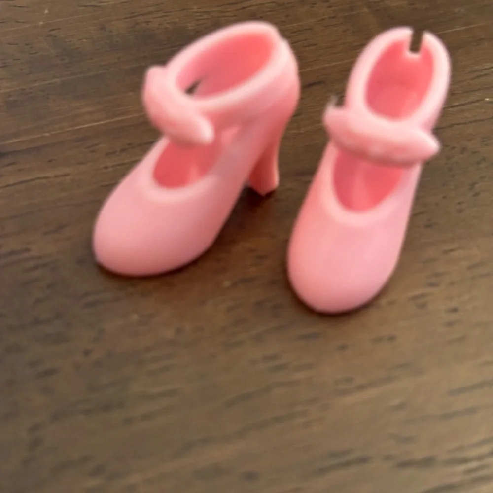 9 pairs of Barbie Doll Shoes Pink Purple Red‎ Green Orange Open Toe Ballet Heels